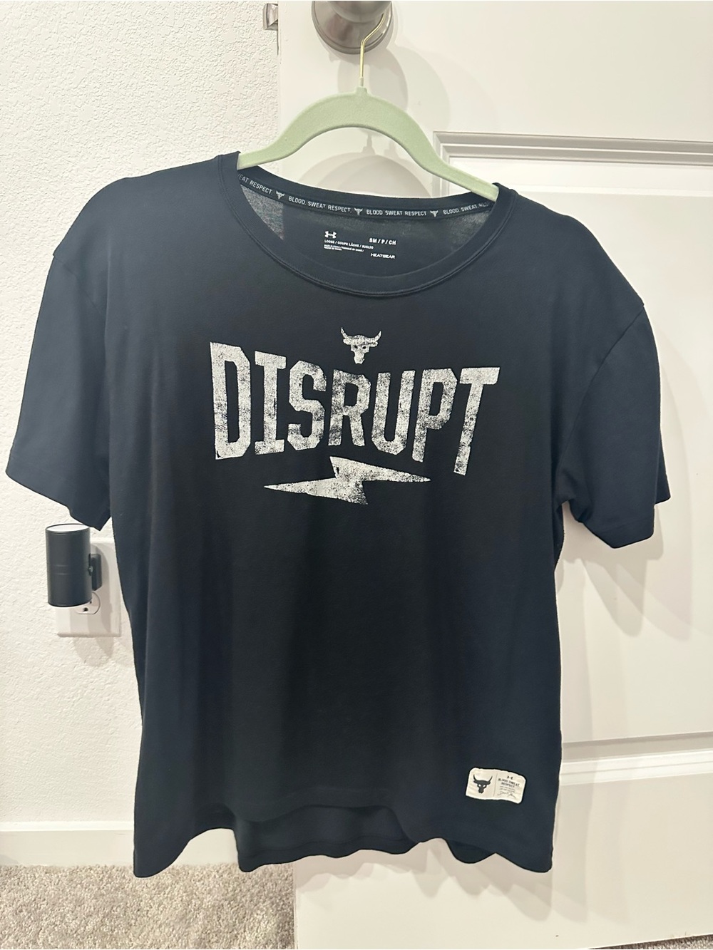 Under Armour Black HeatGear 'Blood. Sweat. Respect.' Athletic Tee